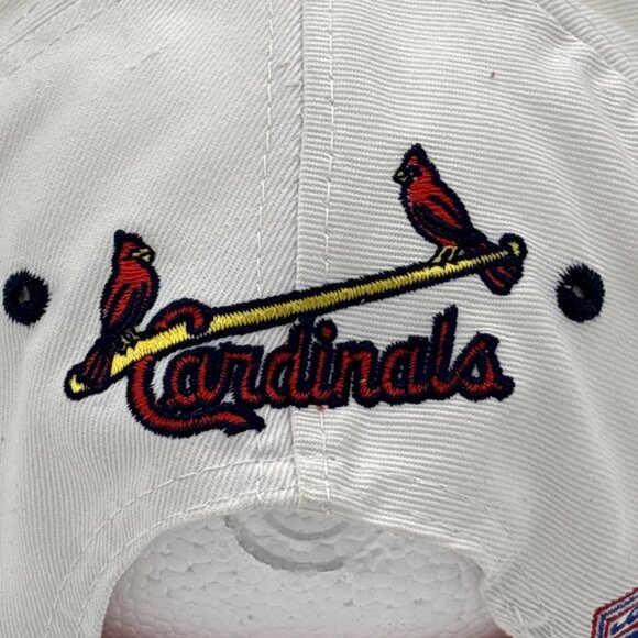 Vintage 90s St Louis Cardinals Snapback MLB Logo 7 White Hat Cap Spell Out - Picture 8 of 11